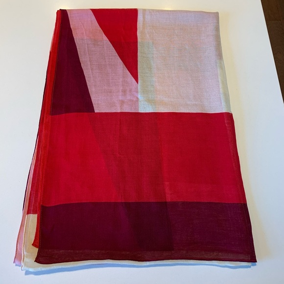 Hobbs London Printed Scarf, Pink/Multi - Picture 3 of 6